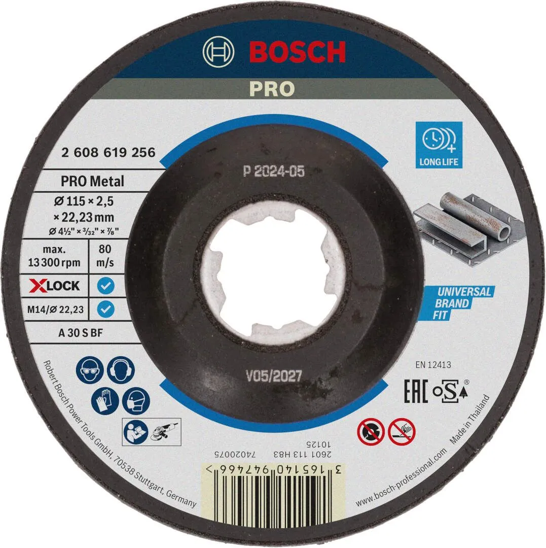 Bosch PRO Metal X-LOCK rezna ploča 115x2.5 mm A 30 S BF oSa izvijena (2608619256)