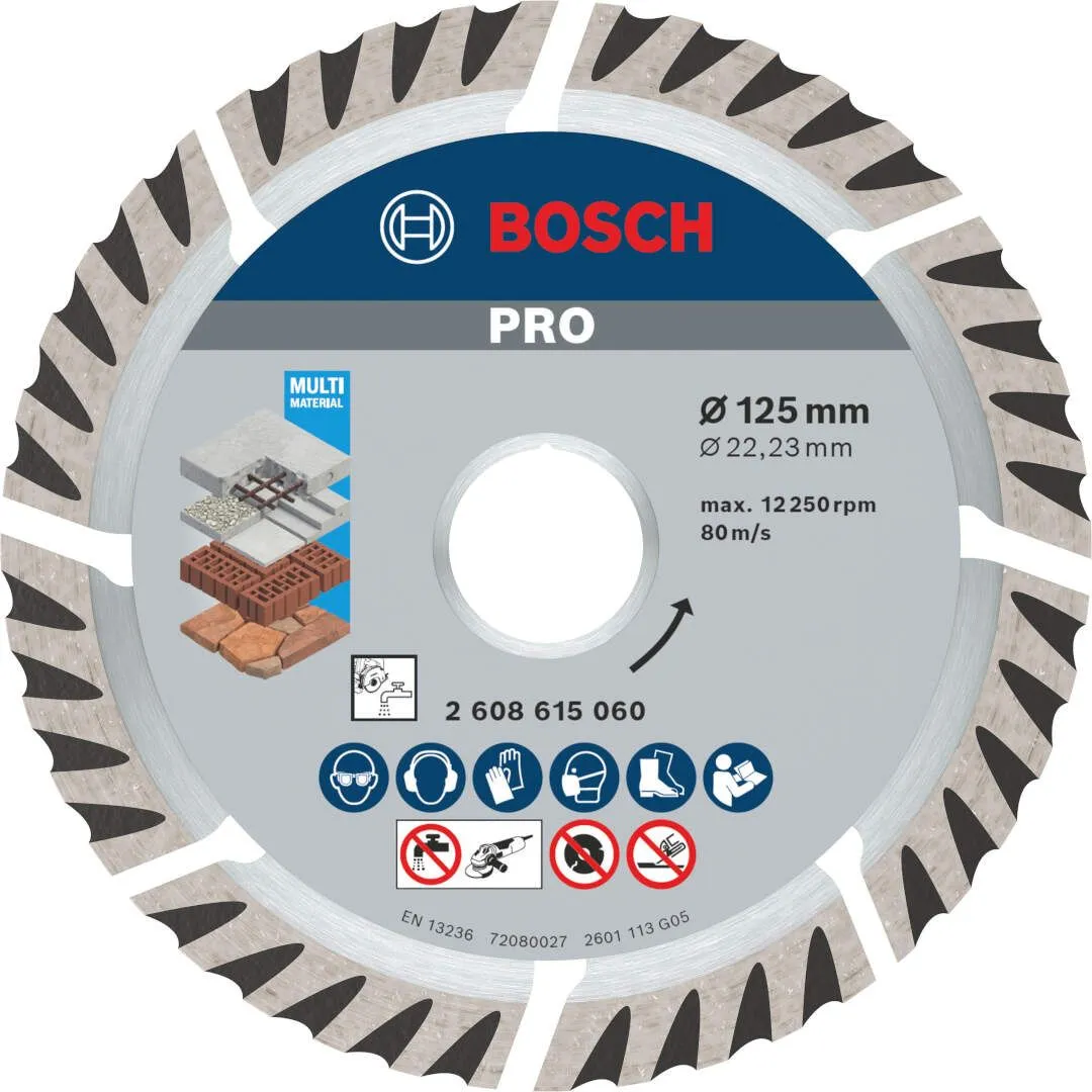 Bosch PRO Multi Material dijamantska rezna ploča 125x2 mm segmenti 10 mm 10/1 (2608615060)
