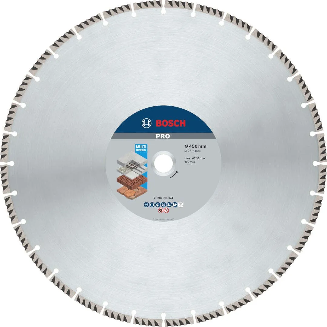 Bosch PRO Multi Material dijamantska rezna ploča 450x3.6x25.4 mm segmenti 10 mm (2608615074)