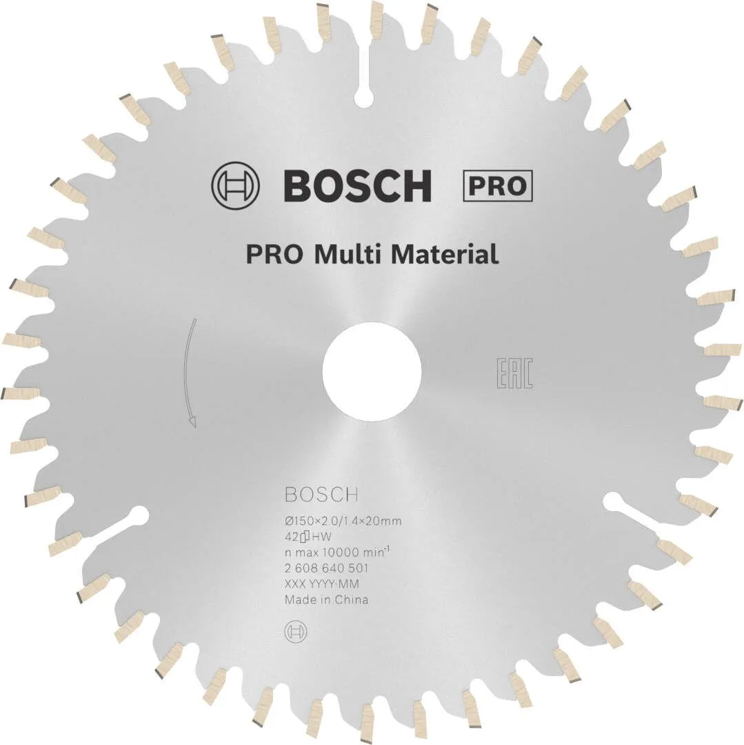 Bosch PRO Multi Material list kružne testere 150x2x20 mm 42z HLTCG max 10.000 o/min (2608640501)