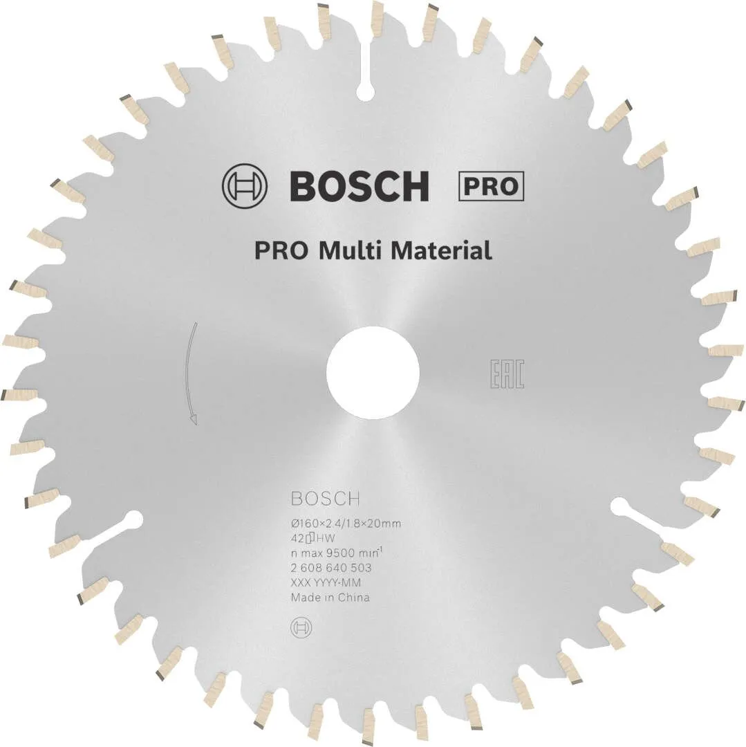 Bosch PRO Multi Material list kružne testere 160x2.4x20 mm 42z HLTCG max 9.500 o/min (2608640503)
