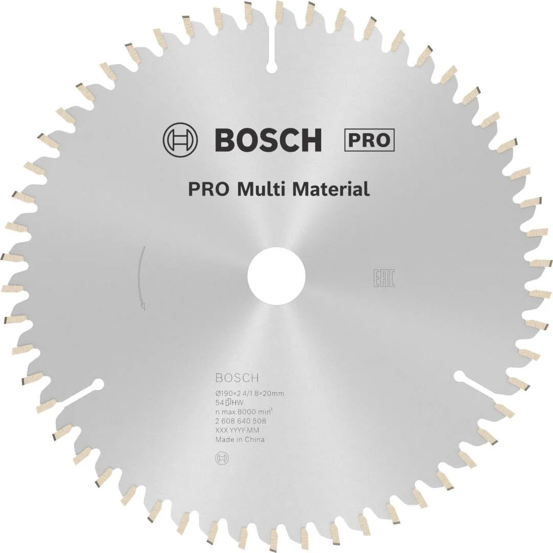 Bosch PRO Multi Material list kružne testere 190x2.4x20 mm 54z HLTCG max 8.000 o/min (2608640508)