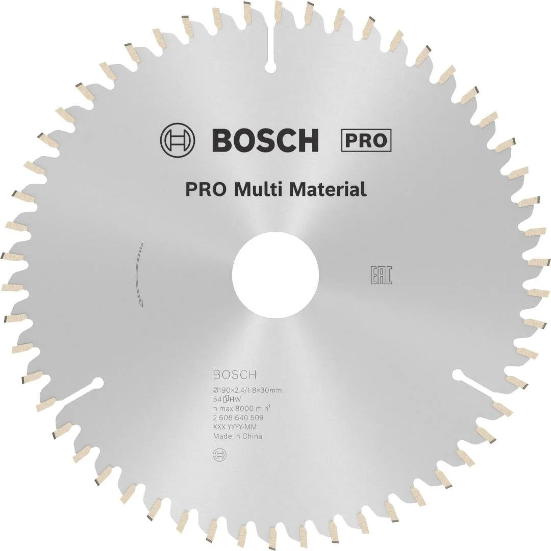 Bosch PRO Multi Material list kružne testere 190x2.4x30 mm 54z HLTCG max 8.000 o/min (2608640509)