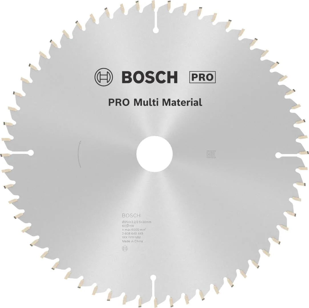 Bosch PRO Multi Material list kružne testere 254x3.2x30 mm 60z HLTCG max 6.000 o/min (2608640449)