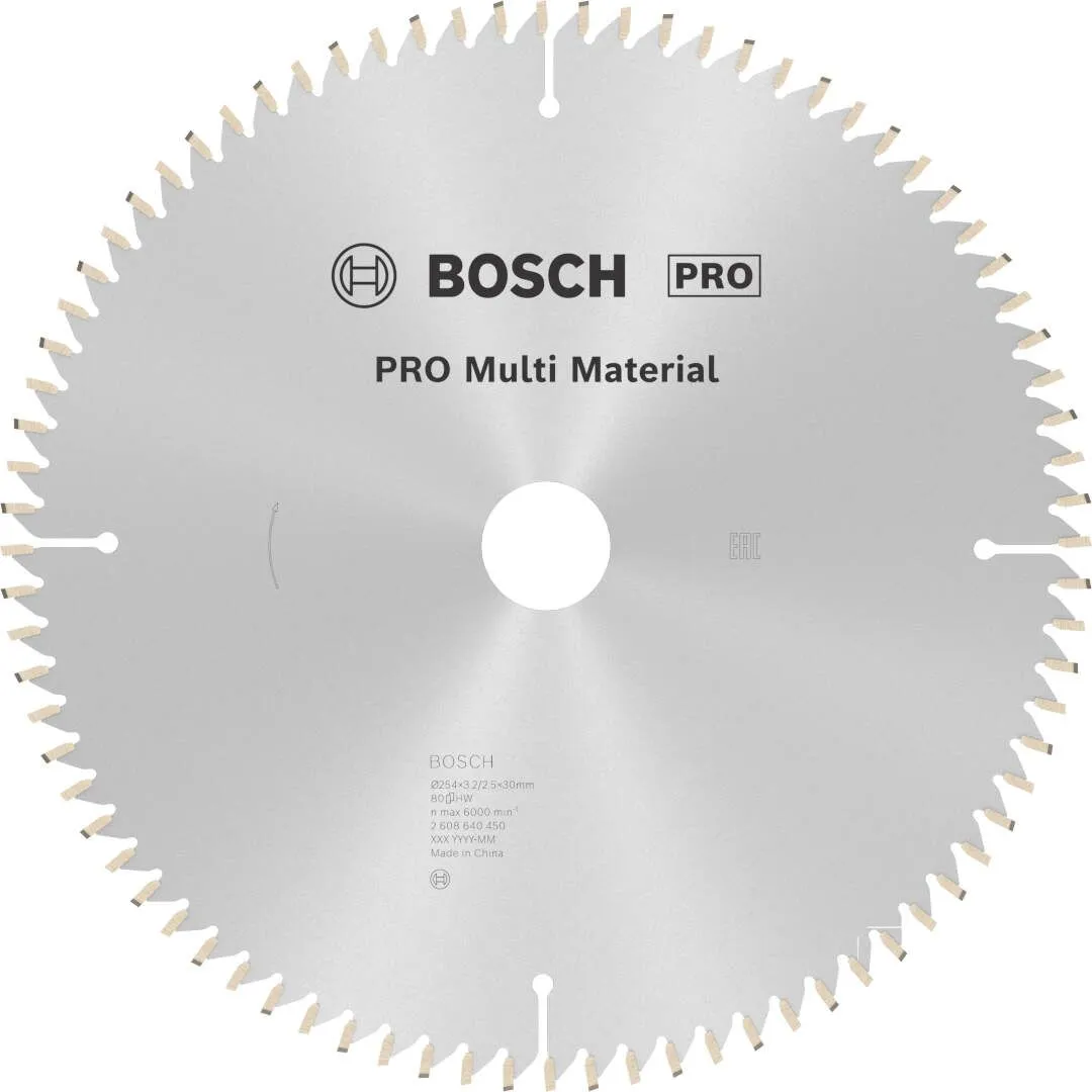 Bosch PRO Multi Material list kružne testere 254x3.2x30 mm 80z HLTCG max 6.000 o/min (2608640450)