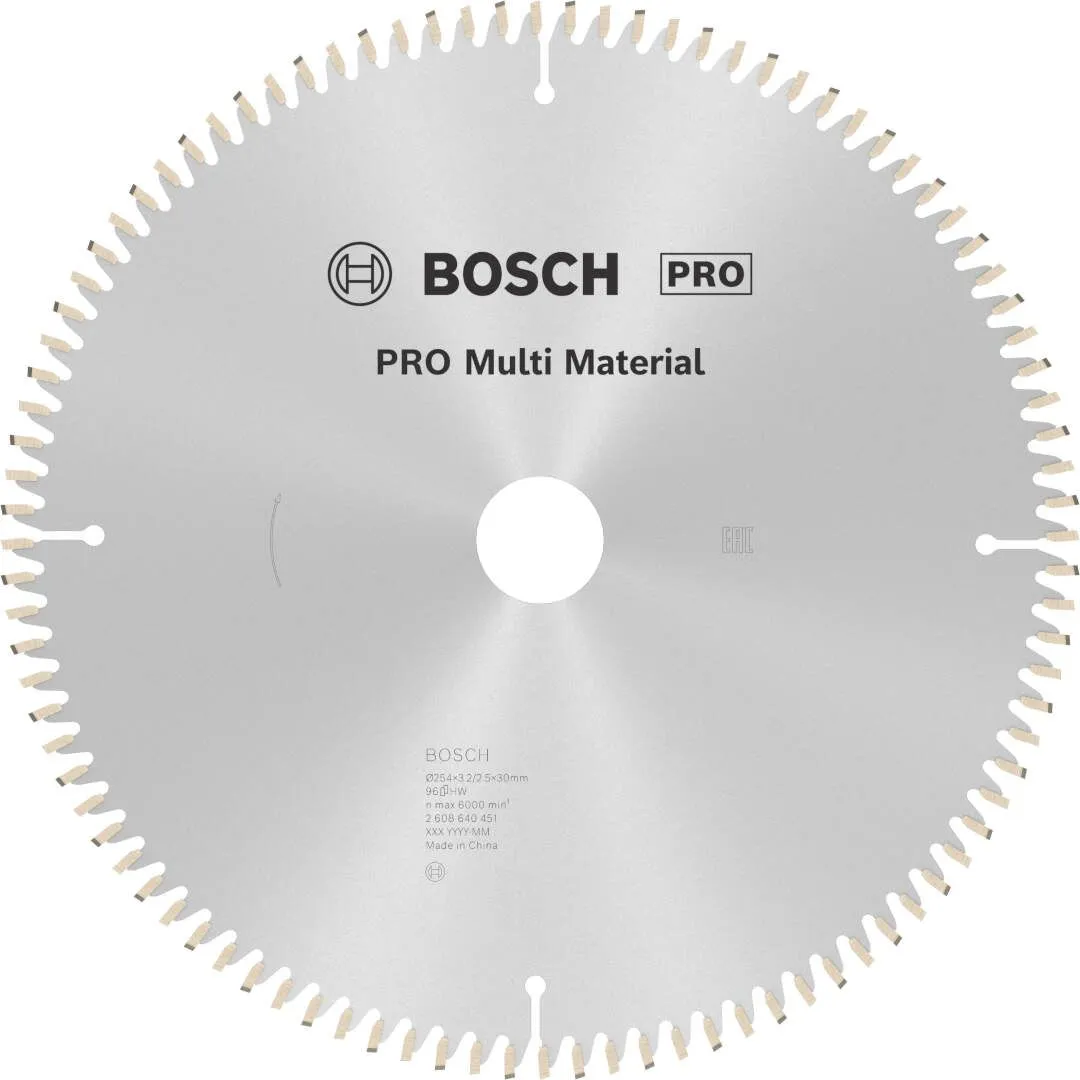 Bosch PRO Multi Material list kružne testere 254x3.2x30 mm 96z HLTCG max 6.000 o/min (2608640451)