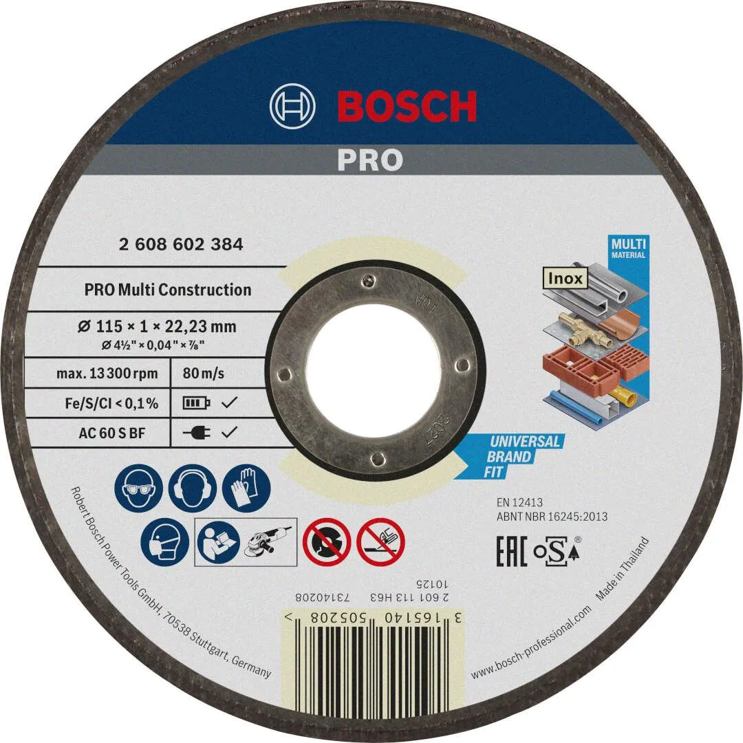 Bosch PRO Multi Material rezna ploča 115x1 mm AC 60 S BF oSa ravna (2608602384)