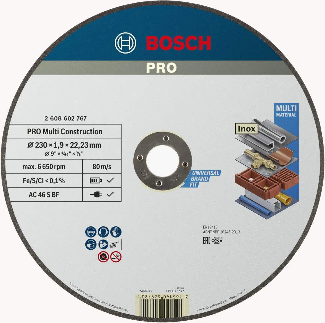 Bosch PRO Multi Material rezna ploča 230x1.9 mm AC 46 S BF oSa ravna (2608602767)