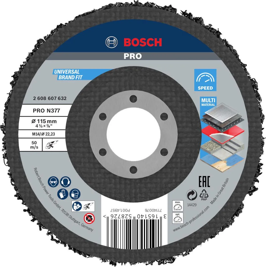 Bosch PRO N377 Multi Material disk za čišćenje 115 mm max 5.500 o/min (2608607632)