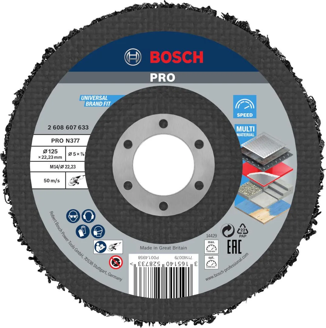 Bosch PRO N377 Multi Material disk za čišćenje 125 mm max 5.000 o/min (2608607633)