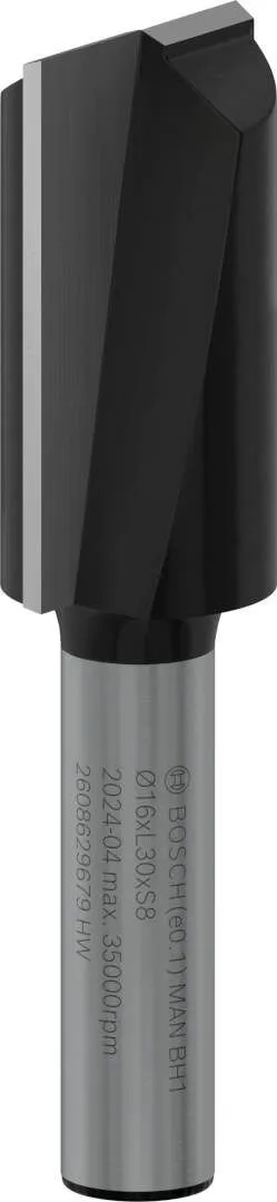 Bosch PRO ravno glodalo, dva žleba, Ø 16xL 30, prihvat 8 mm (2608629679)
