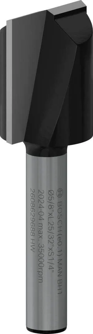 Bosch PRO ravno glodalo, dva žleba, Ø 5/8xL 49/64", prihvat 1/4" (2608629688)