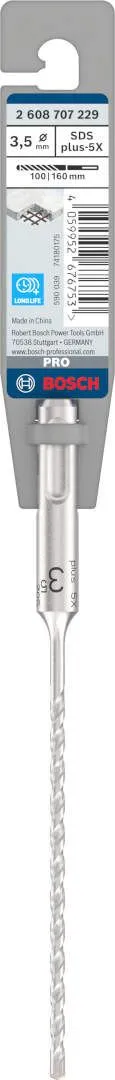 Bosch PRO SDS plus-5X burgija za udarne bušilice, 3,5x100x160 mm (2608707229)