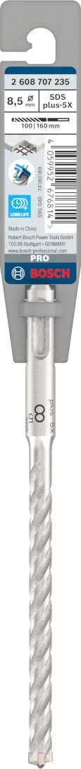 Bosch PRO SDS plus-5X burgija za udarne bušilice, 8,5x100x165 mm (2608707235)
