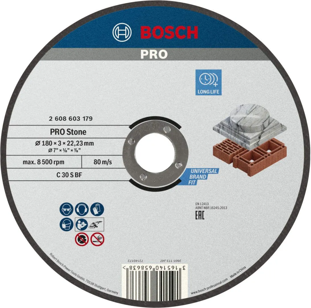 Bosch PRO Stone rezna ploča 180x3 mm C 30 S BF ravna (2608603179)