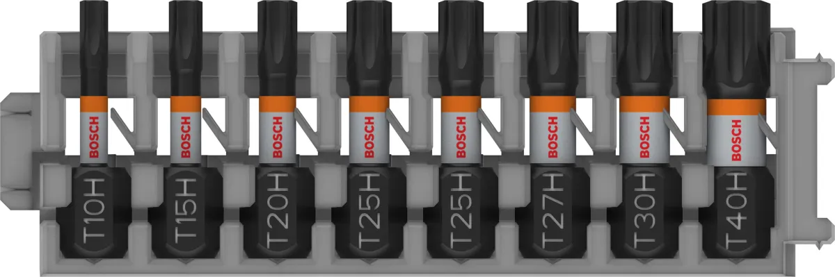 Bosch PRO Torx Security Impact bitovi T10H, T15H, T20H, T25H(x2), T27H, T30H, T40H, 25 mm, 8/1 (2608521U56)