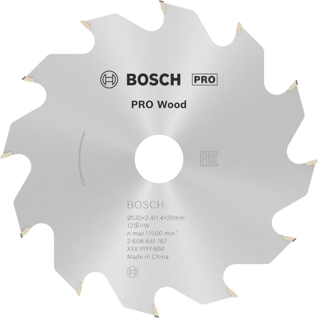Bosch PRO Wood list kružne testere 130x2.4x20 mm 12z ATB max 11.500 o/min (2608641167)