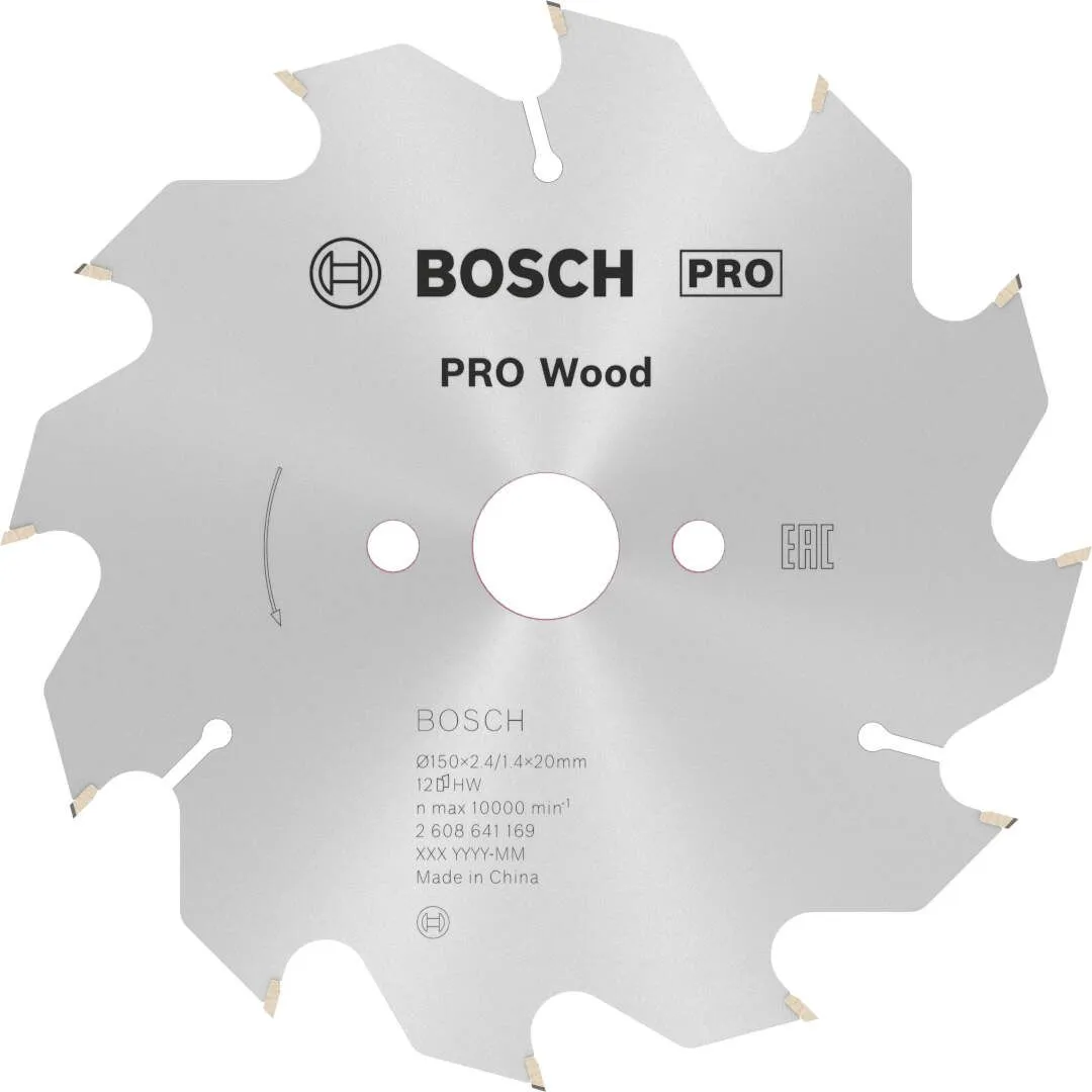 Bosch PRO Wood list kružne testere 150x2.4x20 mm 12z ATB max 10.000 o/min (2608641169)