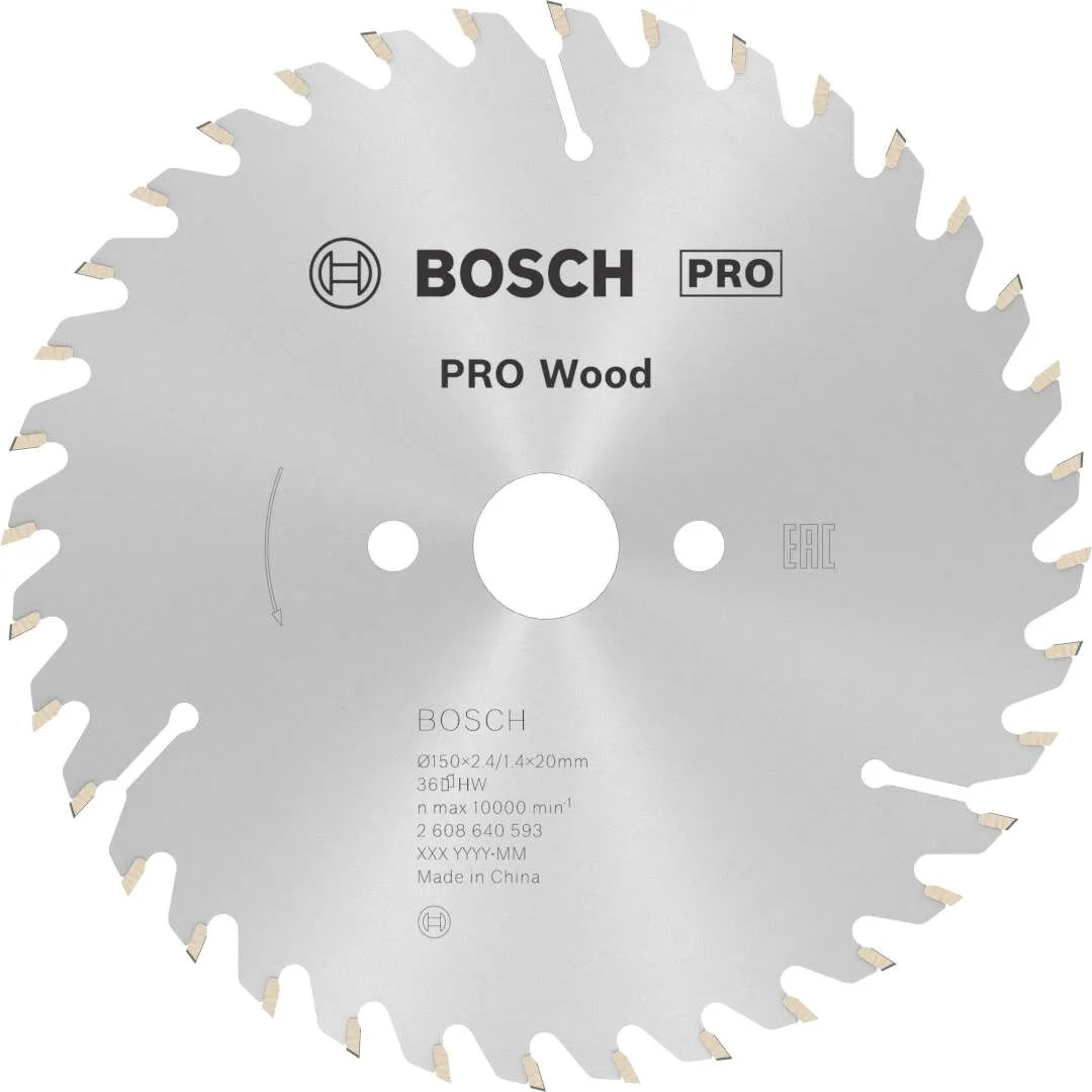 Bosch PRO Wood list kružne testere 150x2.4x20 mm 36z ATB max 10.000 o/min (2608640593)