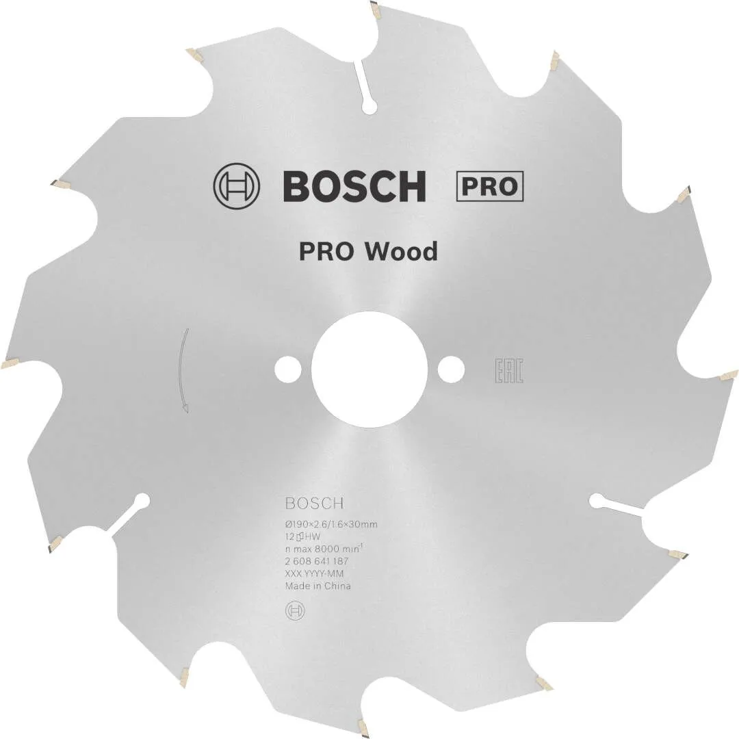 Bosch PRO Wood list kružne testere 190x2.6x30 mm 12z ATB max 8.000 o/min (2608641187)