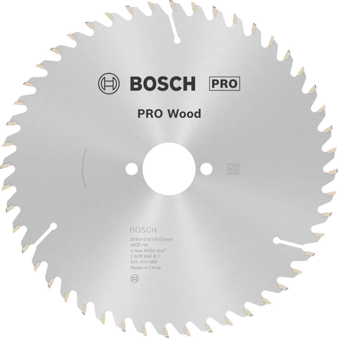 Bosch PRO Wood list kružne testere 190x2.6x30 mm 48z ATB max 8.000 o/min (2608640617)