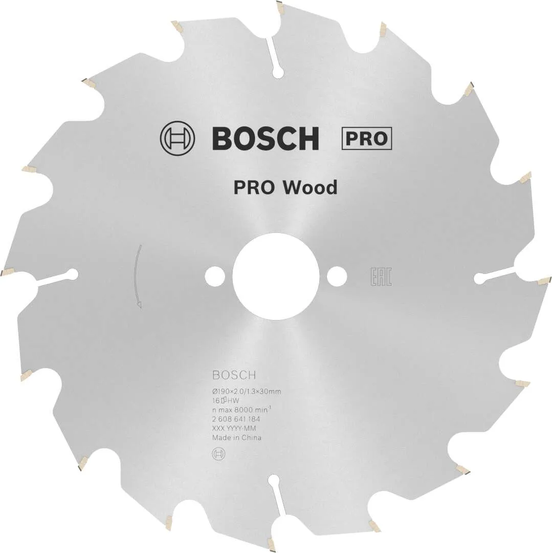 Bosch PRO Wood list kružne testere 190x2x30 mm 16z ATB max 8.000 o/min (2608641184)