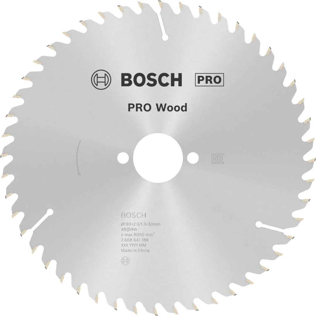 Bosch PRO Wood list kružne testere 190x2x30 mm 48z ATB max 8.000 o/min (2608641186)