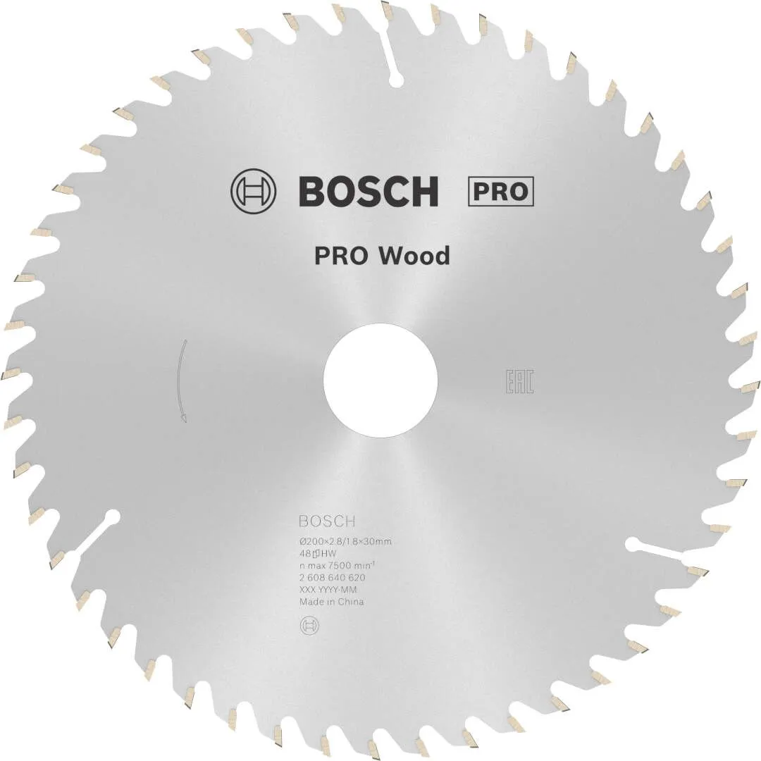 Bosch PRO Wood list kružne testere 200x2.8x30 mm 48z ATB max 7.500 o/min (2608640620)