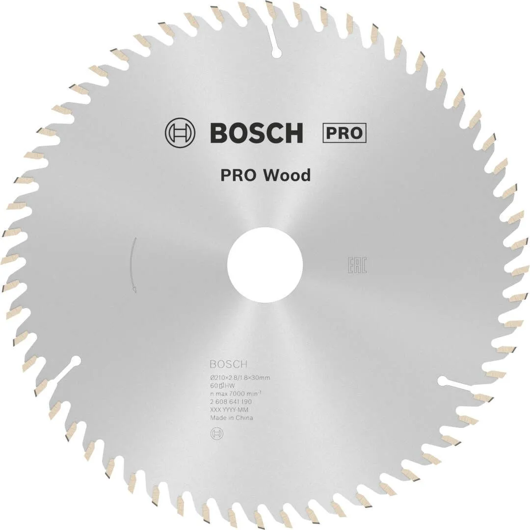 Bosch PRO Wood list kružne testere 210x2.8x30 mm 60z ATB max 7.500 o/min (2608641190)