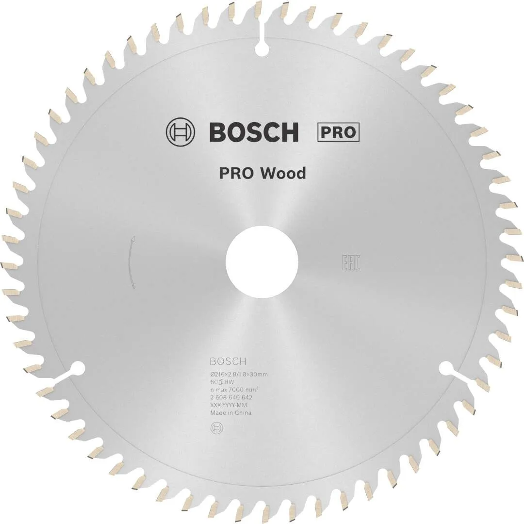 Bosch PRO Wood list kružne testere 216x2.8x30 mm 60z ATB max 6.000 o/min (2608640642)