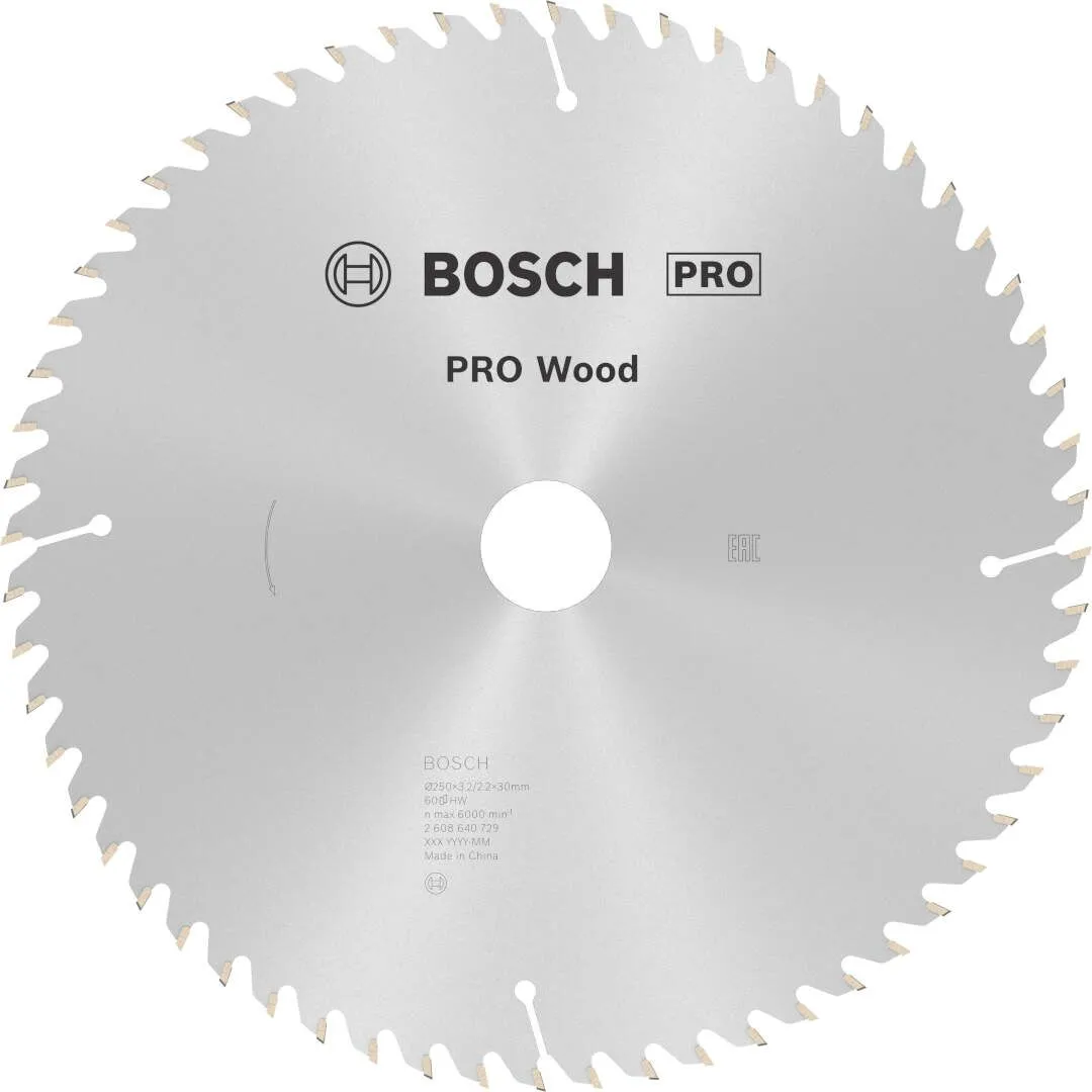 Bosch PRO Wood list kružne testere 250x3.2x30 mm 60z ATB max 6.000 o/min (2608640729)