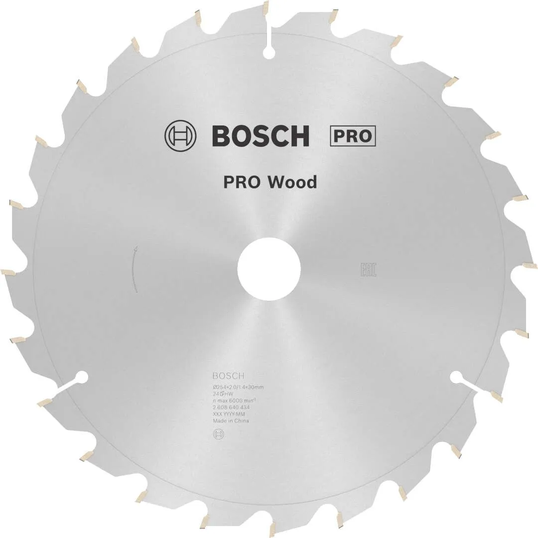 Bosch PRO Wood list kružne testere 254x2x30 mm 24z ATB max 6.000 o/min (2608640434)