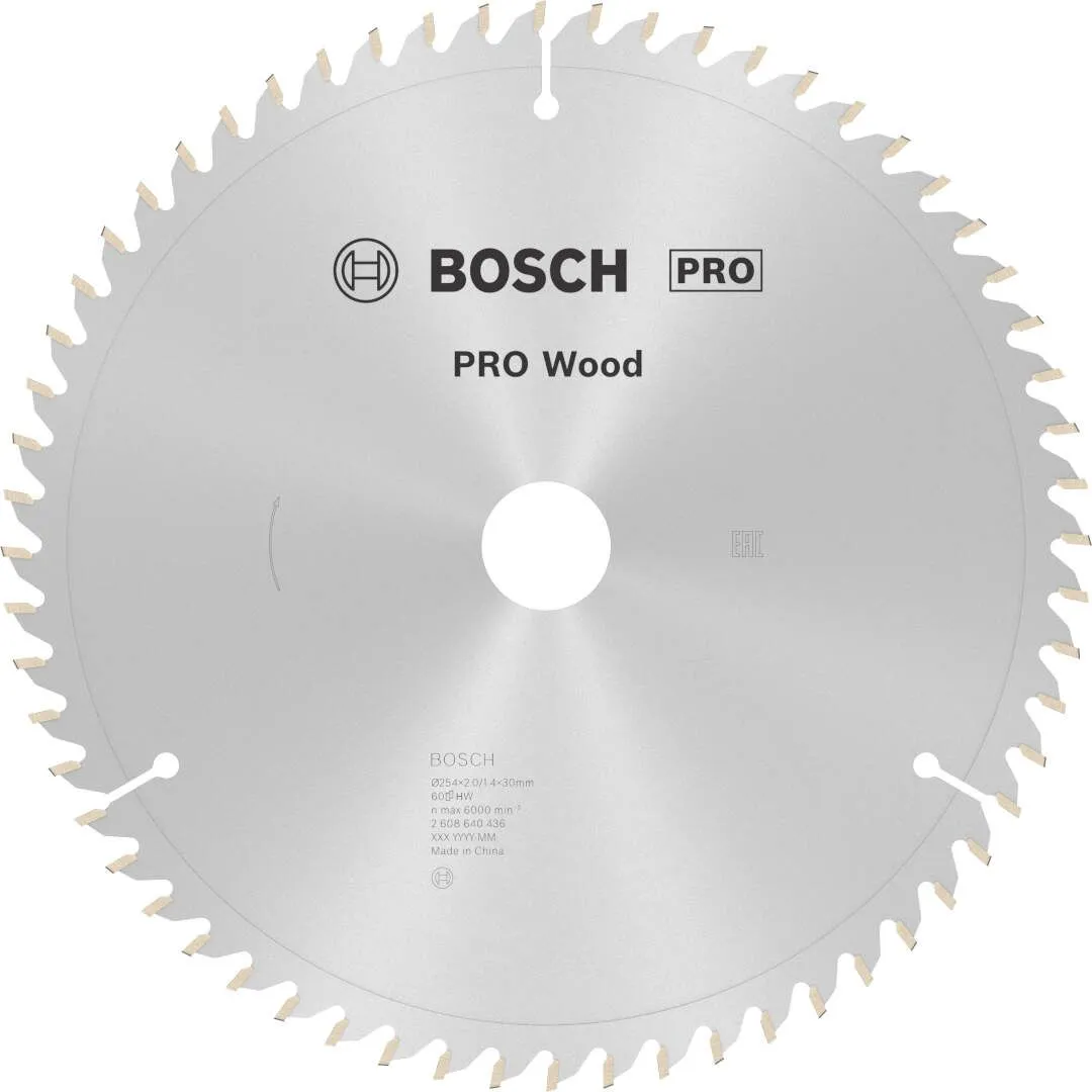 Bosch PRO Wood list kružne testere 254x2x30 mm 60z ATB max 6.000 o/min (2608640436)