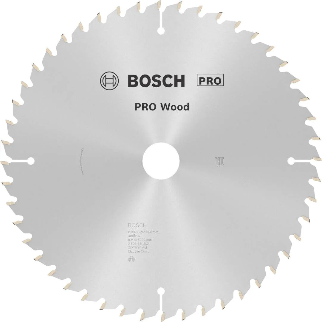 Bosch PRO Wood list kružne testere 260x3.2x30 mm 48z ATB max 6.000 o/min (2608641202)