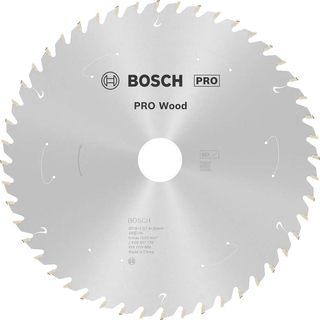 Bosch PRO Wood list za akumulatorsku kružnu testeru 216x1.7x30 mm 48z ATB max 7.000 o/min 15/13 (2608837726)