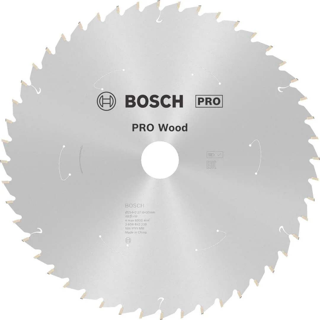 Bosch PRO Wood list za akumulatorsku kružnu testeru 254x2.2x30 mm 48z ATB max 6.000 o/min (2608842239)