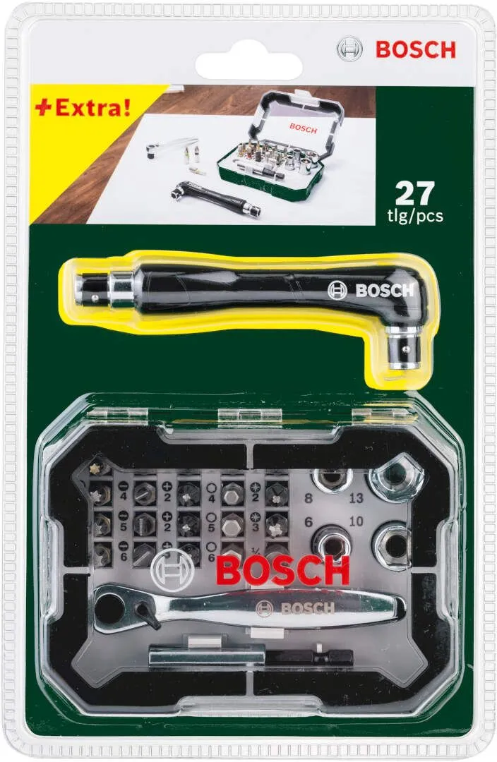 Bosch Promoline 27-delni set bitova sa račnom (2607017392)