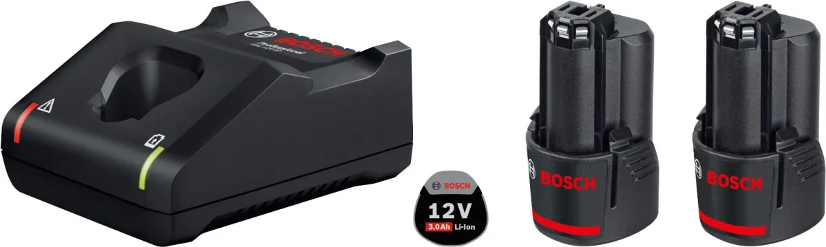 Bosch set 12V akumulatora - baterija 2 x GBA 12V 3,0Ah + punjač GAL 12V-40 (1600A019RD)
