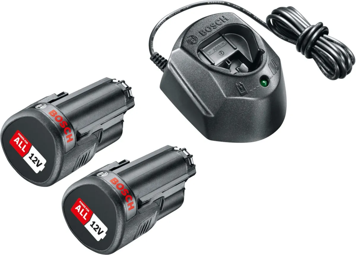 Bosch starter set 2 x akumulator PBA 12V 1,5 Ah + punjač GAL 1210 (1600A01L3E)