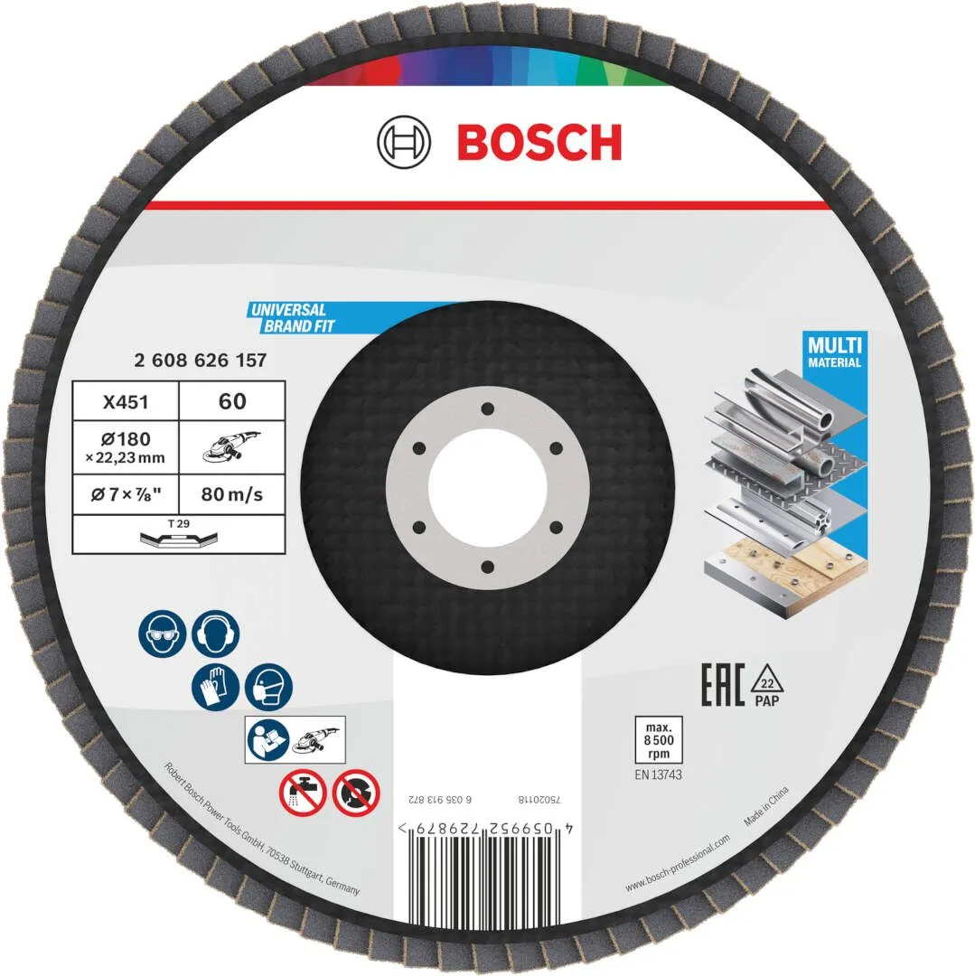 Bosch X451 lamelna brusna ploča, 180x22,23 mm, G60, T29 (2608626157)