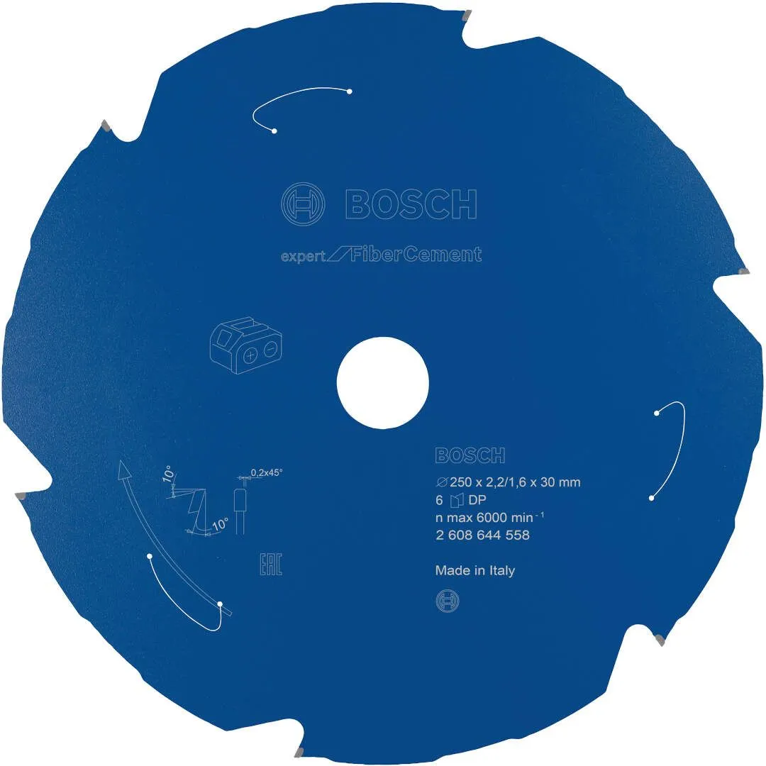 Expert for Fibre Cement list kružne testere za akumulatorske testere 250x2,2x30 T6