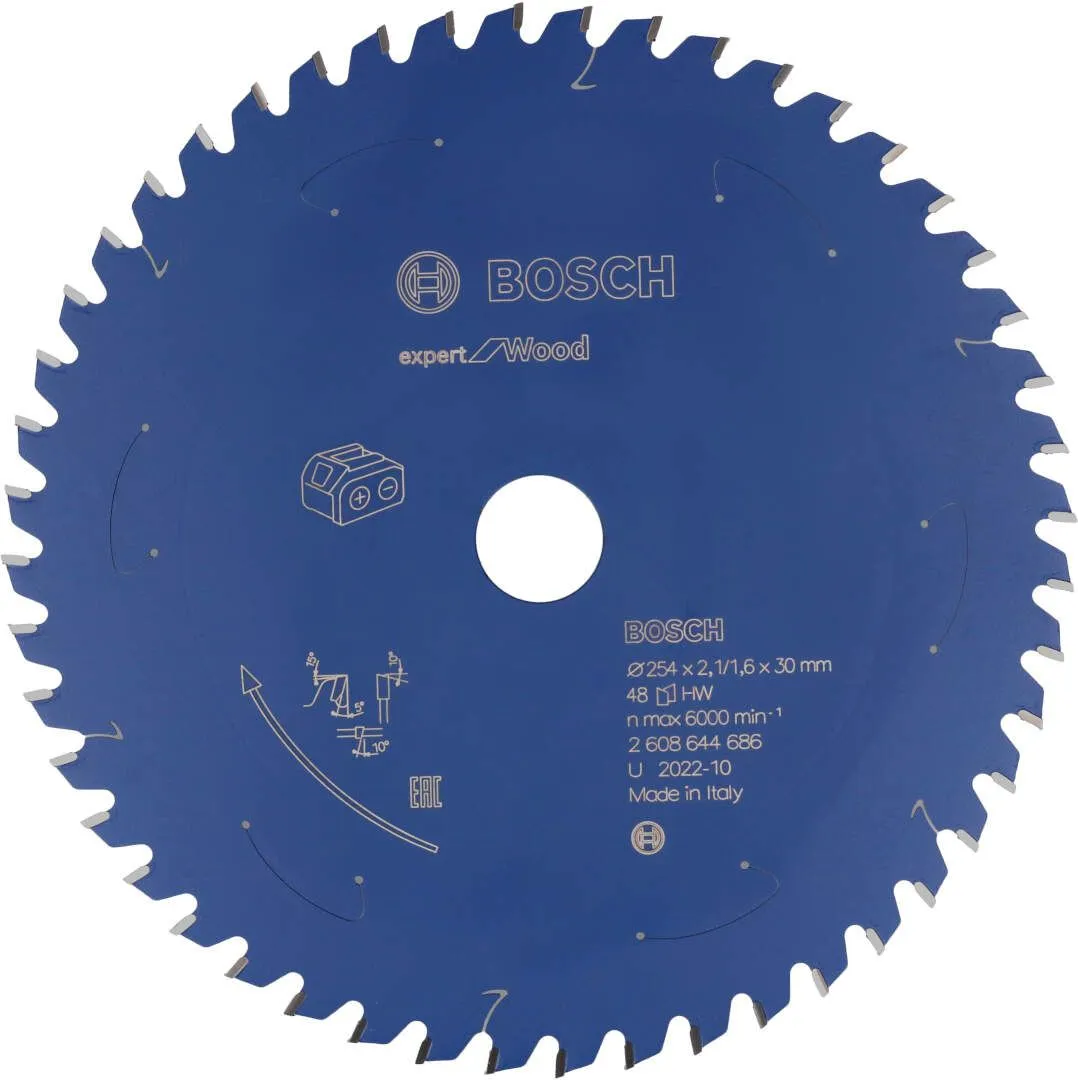 Expert for Wood list kružne testere za akumulatorske testere 254x2,1/1,6x30 T48 (2608644686)