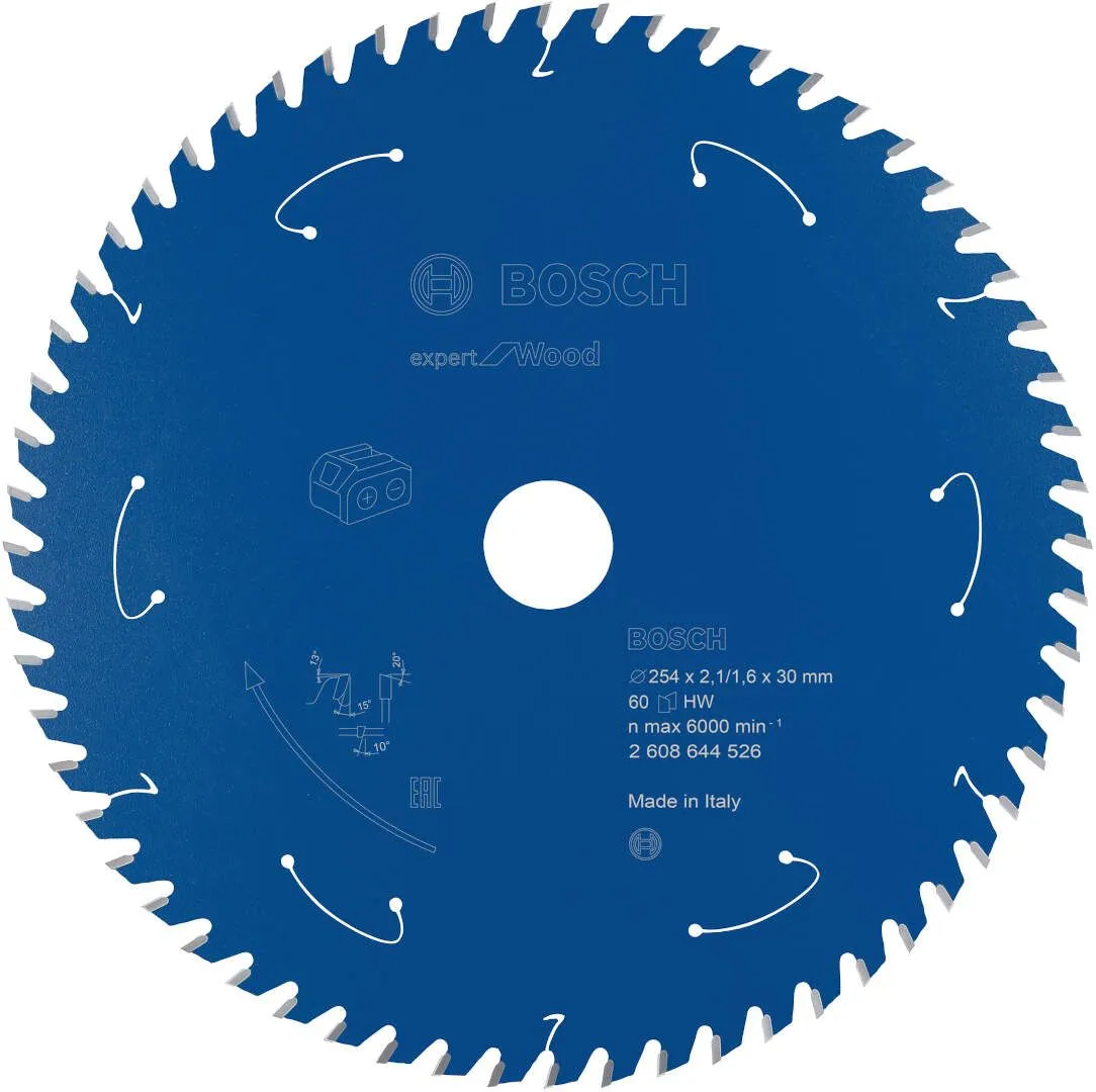 Expert for Wood list kružne testere za akumulatorske testere 254x2,1x30 T60