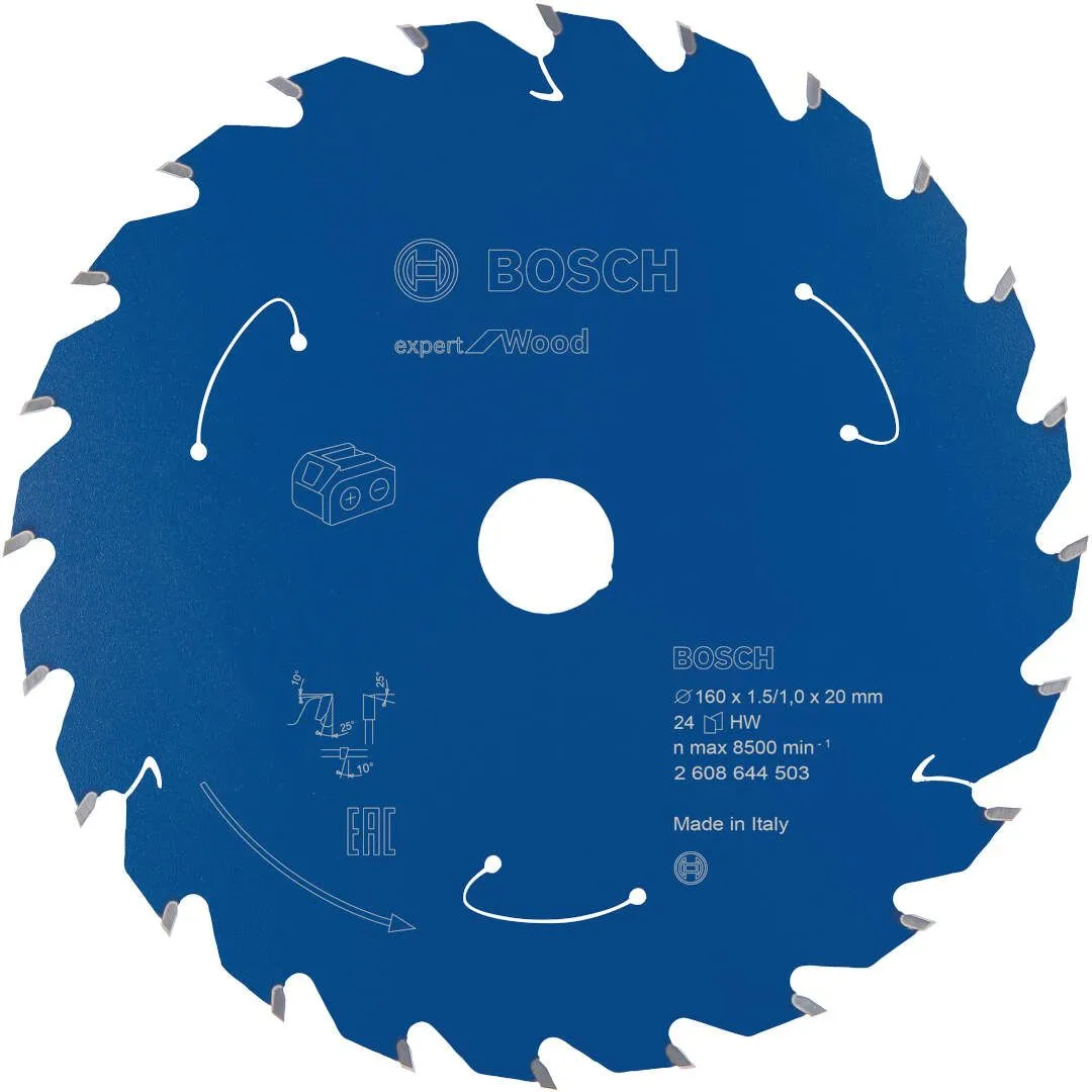 Expert for Wood list kružne testere za akumulatorske testere 160x1,5x20 T24