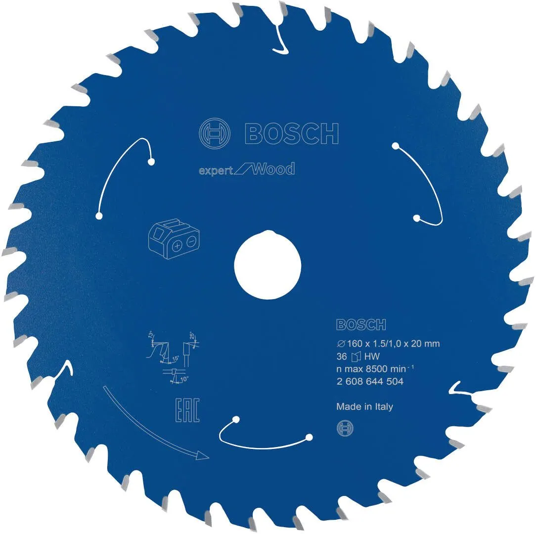 Expert for Wood list kružne testere za akumulatorske testere 160x1,5x20 T36