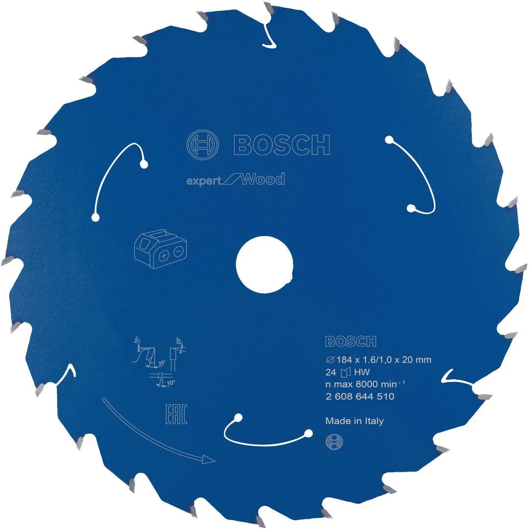 Expert for Wood list kružne testere za akumulatorske testere 184x1,6x20 T24