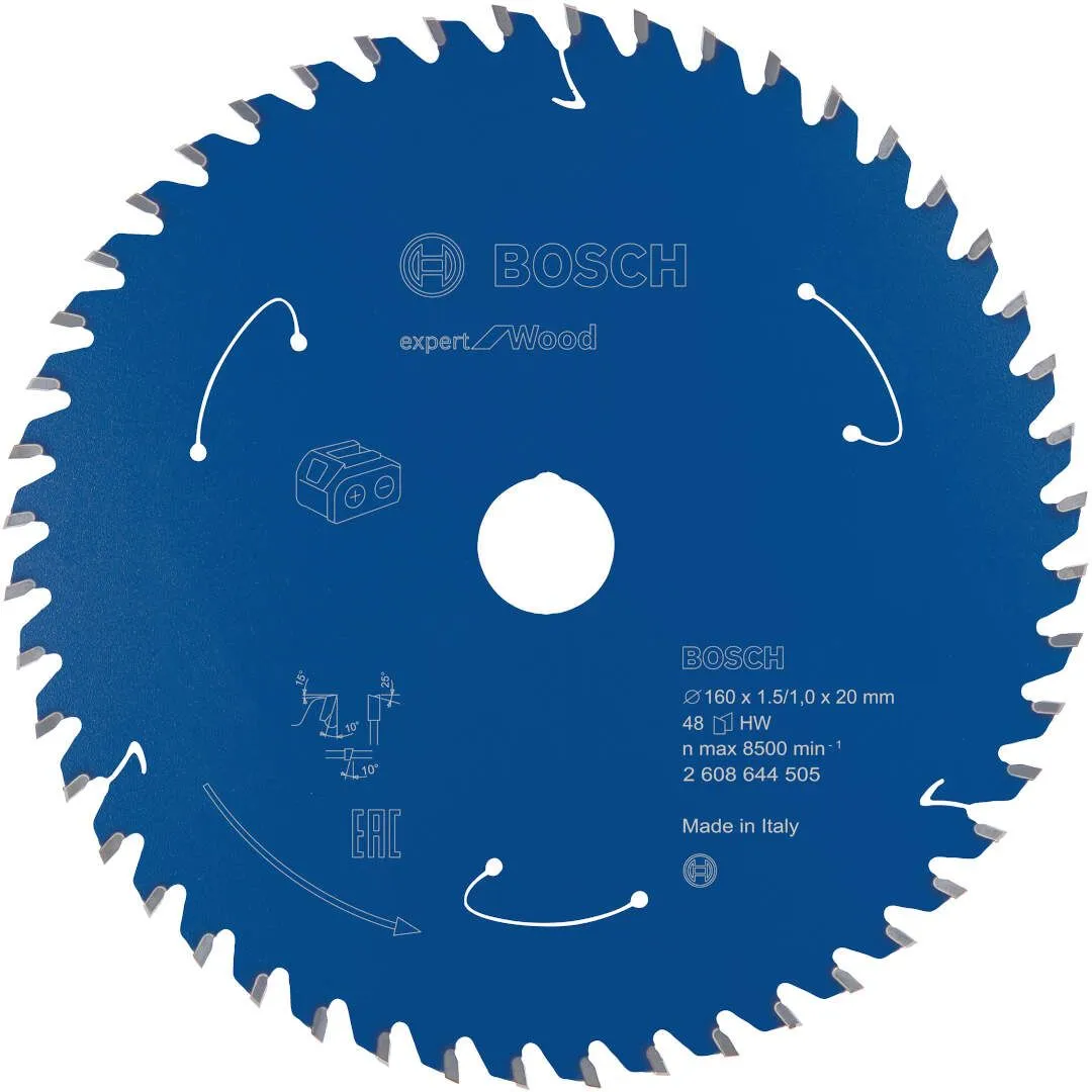 Expert for Wood list kružne testere za akumulatorske testere 160x1,5x20 T48