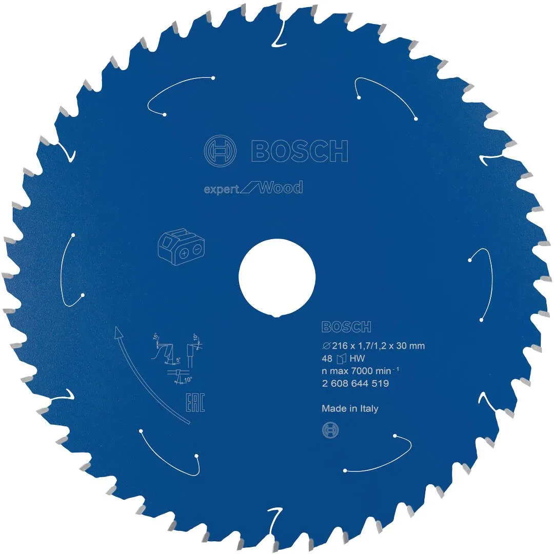 Expert for Wood list kružne testere za akumulatorske testere 216x1,7x30 T48 (2608644519)