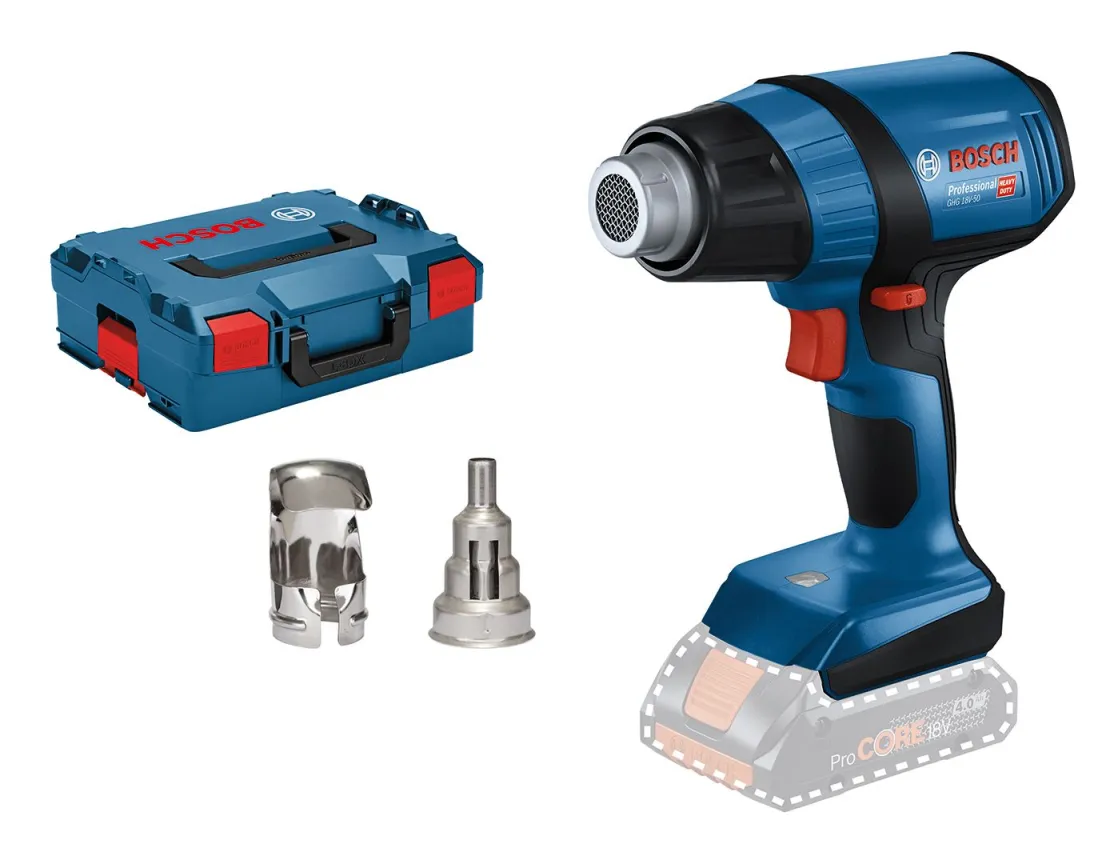 Fen za vreli vazduh Bosch GHG 18V-50 18V Solo; bez baterije i punjača u L-Boxx koferu (06012A6501)