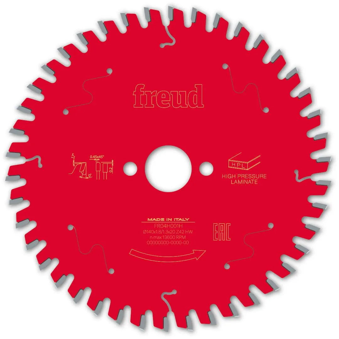 FREUD 140x1,8x20mm 42Z list cirkularne testere za kompakt ploče (HPL) FR04H001H